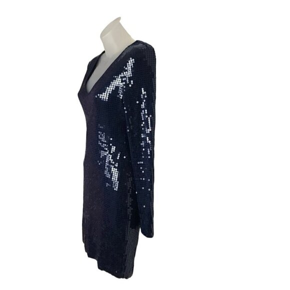 Robert Rodriguez Navy Blue Sequin Mini Dress Size S - Picture 4 of 7
